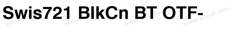 Swis721 BlkCn BT OTF字体转换